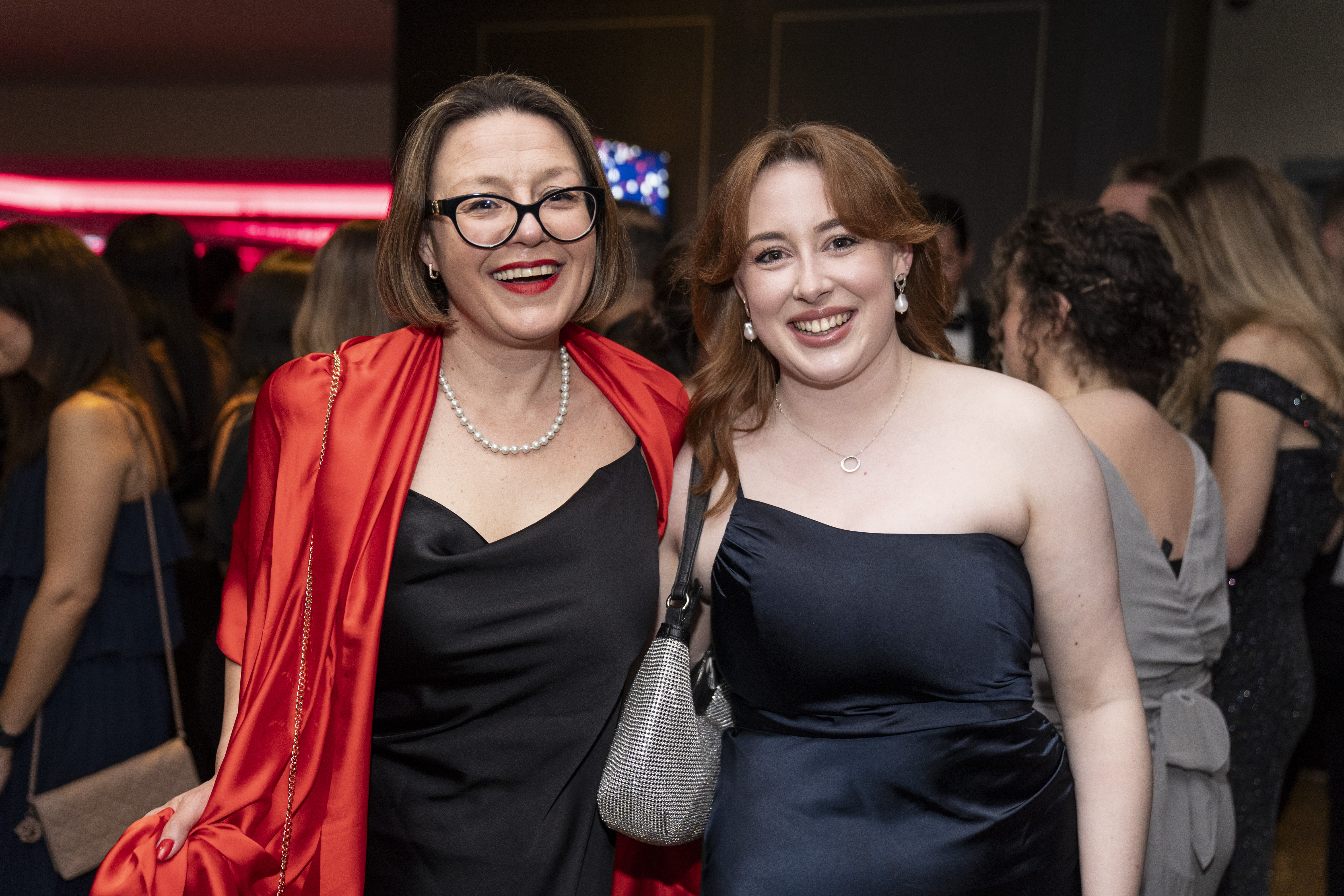 Two women at an awards dinner