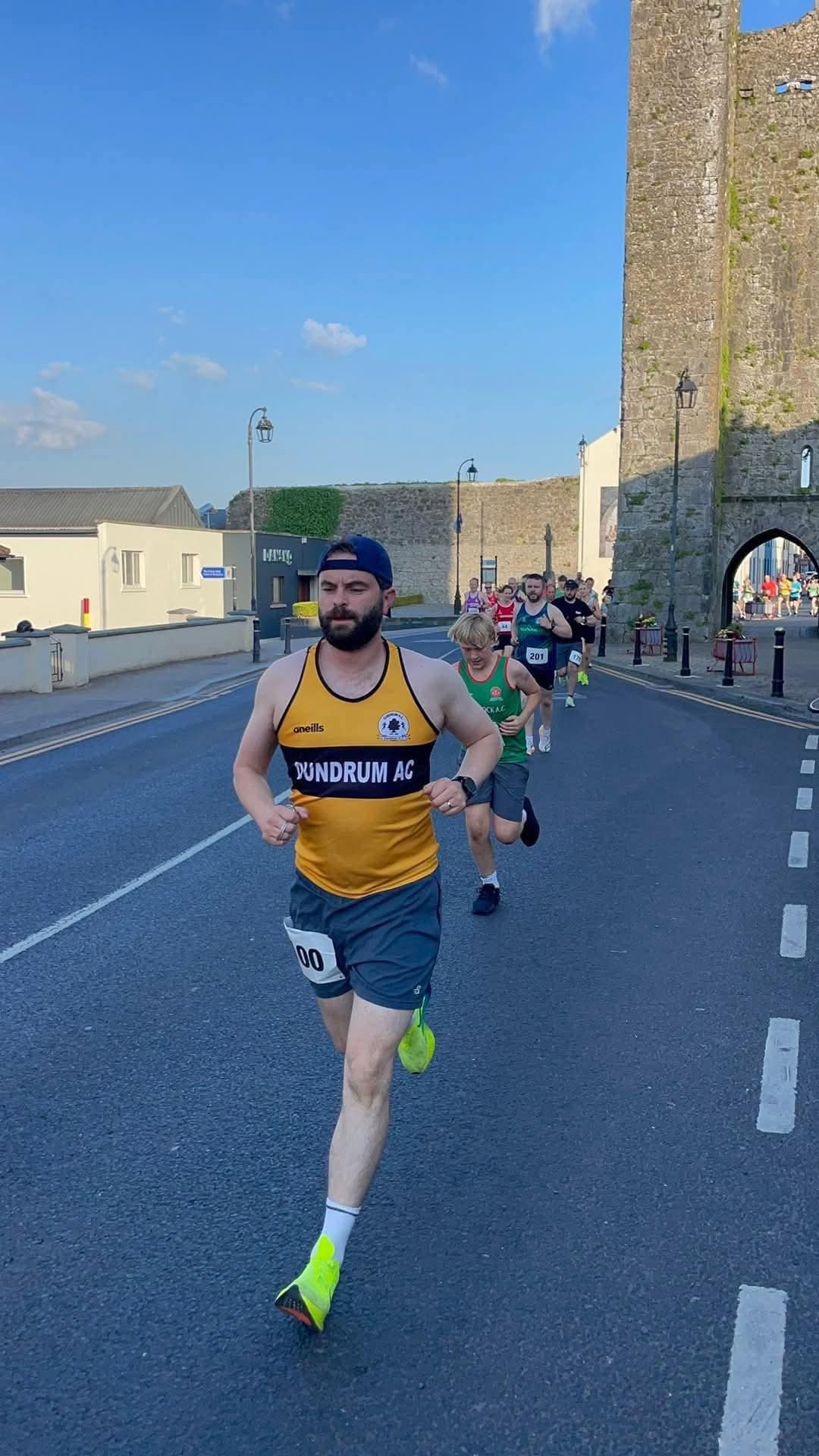 Man running in a race