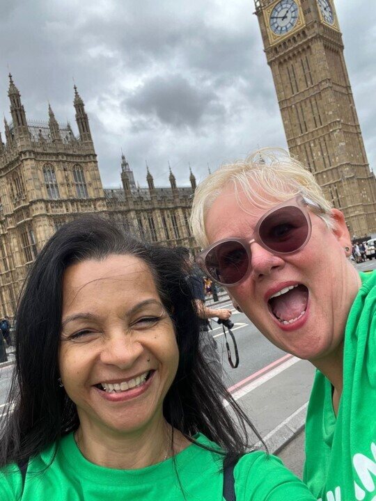 Mercia team photographed outside Westminister