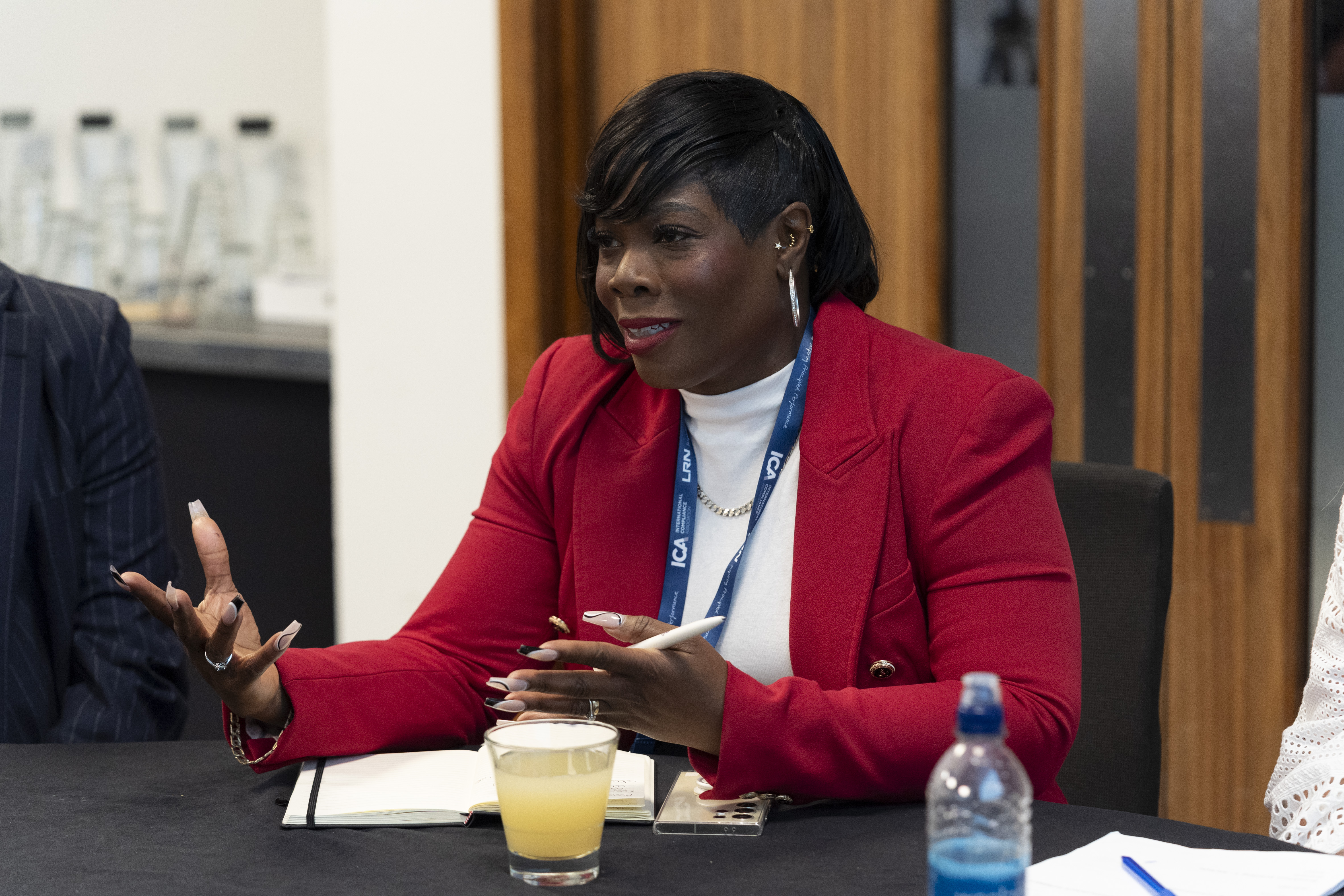 Close up of woman speaking